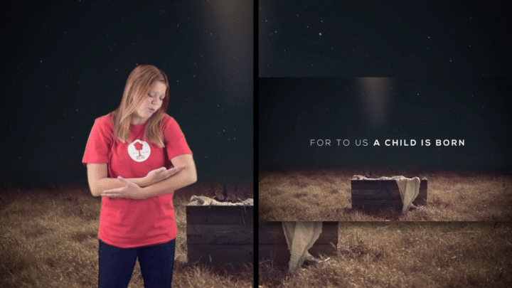 To Us a Child is Born Isaiah John Seeds of Christmas Product Hand Motion Screenshot Image Kylie
