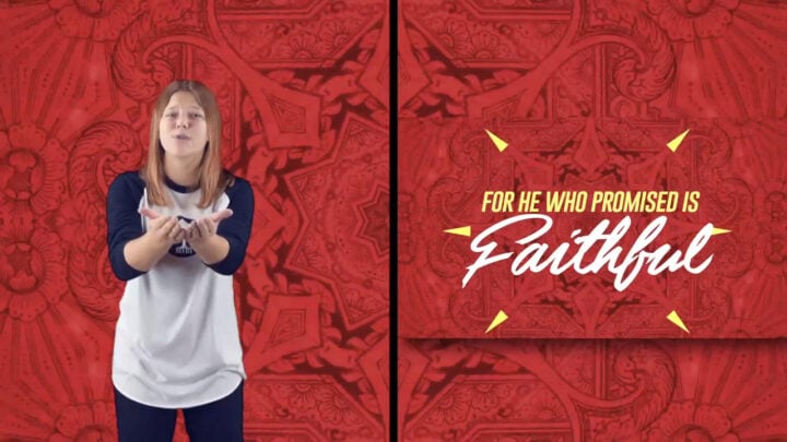 He is Faithful Hebrews Trust Product Hand Motion Screenshot Image Kylie