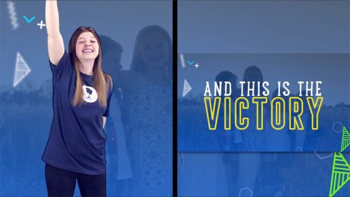 Victory Split Screen hand Motions