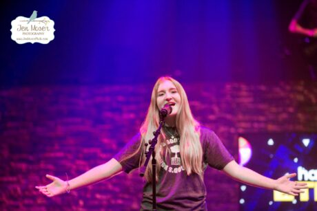Abby Houser leading worship