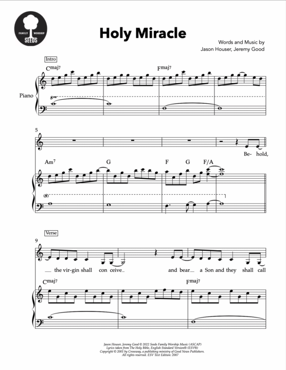 A Holy Miracle Sheet Music