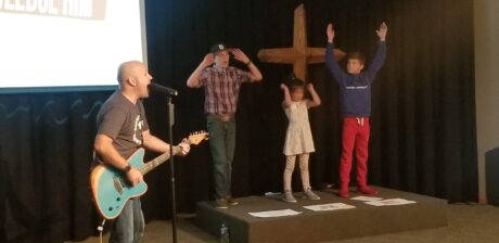 Jason leading worship