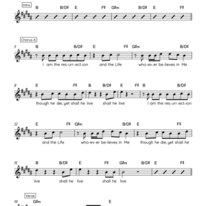 The Resurrection (John 11:25-27) Piano Sheet Music